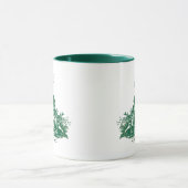 Elegante Vintage, monogramm-grüne Kröte de jouy Tasse (Zentrum)