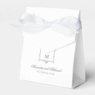 Elegante Vintage Monogramm-Hochzeit Geschenkschachtel