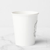 Elegante Vintage-Monogramm-Hochzeit Pappbecher (Rechts)