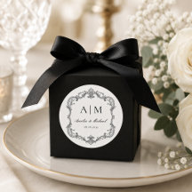 Elegante Vintage-Monogramm-Hochzeit