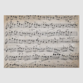 Elegante Vintage Musiknoten für Handschriftenblätt Seidenpapier