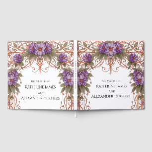 Elegante Vintage-Nouveau-Floral-Bogen-Hochzeit  Gästebuch