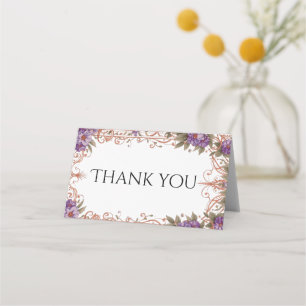 Elegante Vintage-Nouveau-Floral-Hochzeitsgeschenkl Platzkarte