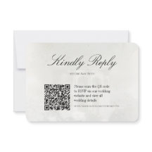 Elegante Vintage-Ölgemälde-Hochzeit mit QR-Code