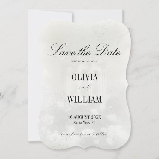 Elegante Vintage-Ölgemälde-Hochzeit  Save The Date (Vorderseite)