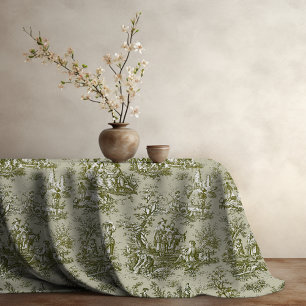 Elegante, Vintage Olivgrün-Kröte, bedruckt Tischdecke