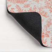 Elegante Vintage Orangentoile de jouy Mousepad (Ecke)