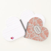 Elegante Vintage Orangentoile Notizblock (Innenseite)