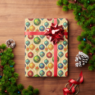 Elegante Vintage-Ornamente Geschenkpapier