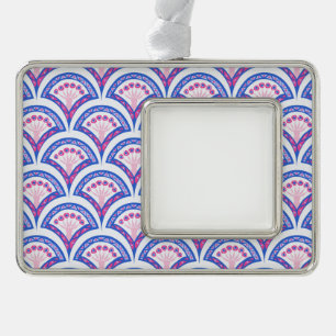 Elegante Vintage-Ornamentkunst Rahmen-Ornament Silber