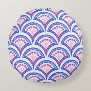 Elegante Vintage-Ornamentkunst Rundes Kissen