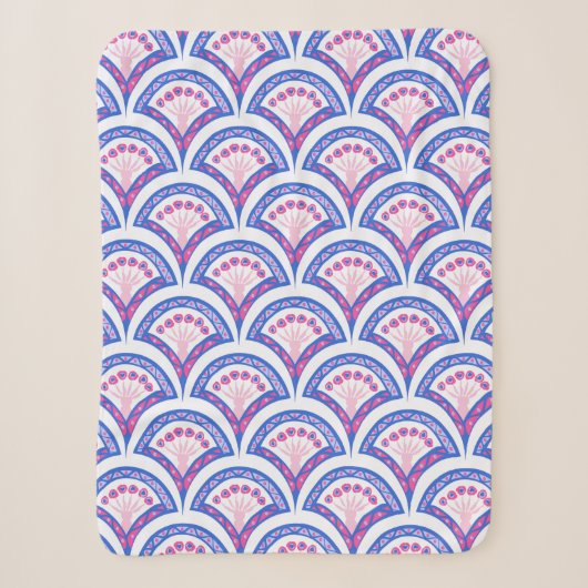 Elegante Vintage-Ornamentkunst Sherpadecke (Vorderseite)