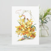 Elegante Vintage Osterodien Feiertagskarte (Stehend Vorderseite)