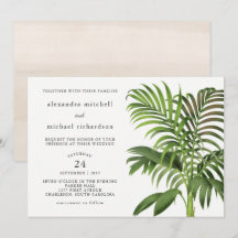 Elegante Vintage Palm-Blätter | Hochzeit