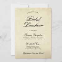 Elegante Vintage-Papier-Brautmittagessen