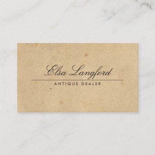 ELEGANTE VINTAGE PAPIERgeschäfts-Karte Visitenkarte