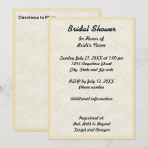Elegante Vintage-Papyrus-Tan-Rand-Bridal-Shower