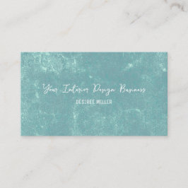Elegante Vintage Pastel Aquamarin Grüne Textur Visitenkarte