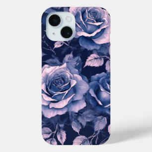 Elegante Vintage Pastel Blaue Lila Rose Case-Mate iPhone Hülle