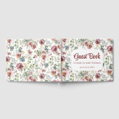 Elegante Vintage Pastellfarben Hochzeitsgast-Buch Gästebuch (Voll)