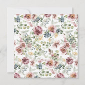 Elegante Vintage Pastellfarben Rose Einladung (Rückseite)