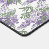 Elegante Vintage Personalisierte Lila Wisteria Schreibtischunterlage (Ecke)