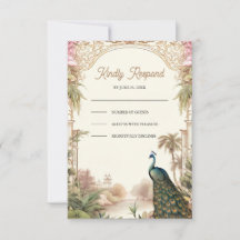 Elegante Vintage-Pfau-Garten-Indische Hochzeit