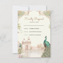 Elegante Vintage-Pfauen-Indien-Palast-Hochzeit
