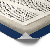 Elegante Vintage Pfauenhochzeit Poster (Ecke)