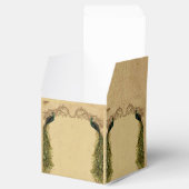 Elegante Vintage Pfauenpfaube-Gastgeschenk Hochzei Geschenkschachtel (Geöffnet)