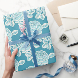 Elegante Vintage-Pfingstrosen-Geschenkverpackung i Geschenkpapier