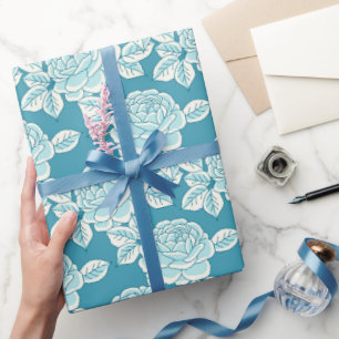 Elegante Vintage-Pfingstrosen-Geschenkverpackung i Geschenkpapier