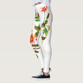 Elegante Vintage pfirsichfarbene Rose Leggings (Links)