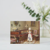 Elegante Vintage Piano-Erwägung Einladungen (Stehend Vorderseite)