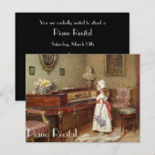 Elegante Vintage Piano-Erwägung Einladungen (Vorne/Hinten)