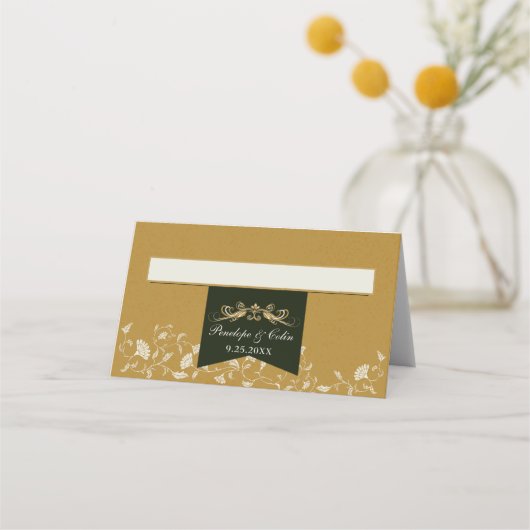 Elegante Vintage Platzkarten (Rückseite)