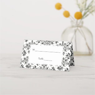 Elegante Vintage Platzkarten zum Blumenätzchen