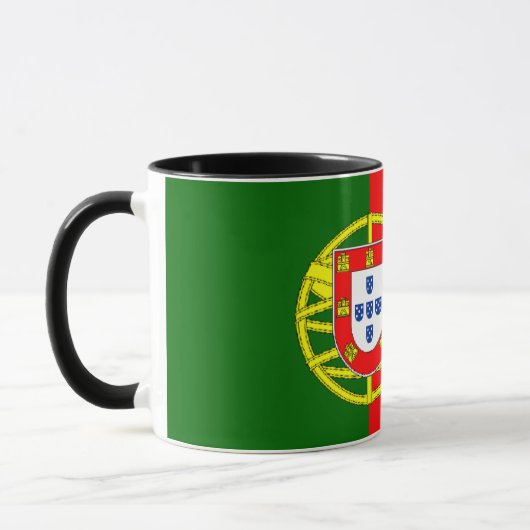 Elegante Vintage portugiesische Flag Covered Keram Tasse (Links)