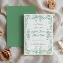 Elegante Vintage-Rahmen-Hochzeitseinladung