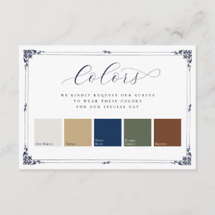 Elegante Vintage-Rand 5 Farben Hochzeitskleidung Begleitkarte