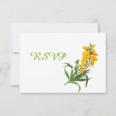 Elegante Vintage Redoute-gelbe Blumen UAWG RSVP Karte (Rückseite)