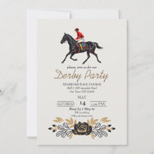 Elegante Vintage-Reiter-und-Pferd Kentucky Derby-P Einladung