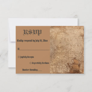 Elegante Vintage Retro Alte Karte Klassische Hochz