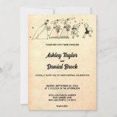 Elegante Vintage Retro Alte Zeremonie Rustikale Ho Einladung (Vorderseite)