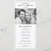 Elegante Vintage Roaring 20er Foto Hochzeit Programm (Vorderseite)