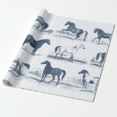 Elegante Vintage Rodelbahn Geschenkpapier (Ungerollt)