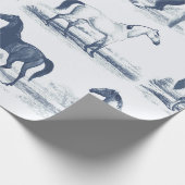 Elegante Vintage Rodelbahn Geschenkpapier (Ecke)