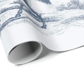 Elegante Vintage Rodelbahn Geschenkpapier (Rolleneckpunkt)