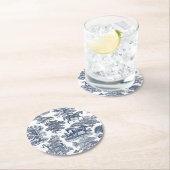 Elegante Vintage Rodelbahn mit Aussicht Runder Pappuntersetzer (Vor Ort)