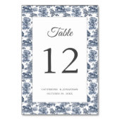 Elegante Vintage Rodelbahn mit Aussicht Tischnummer (Rückseite)